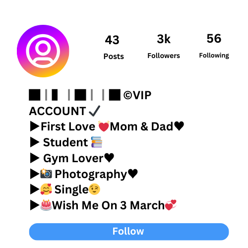 Instagram vip bio boy
